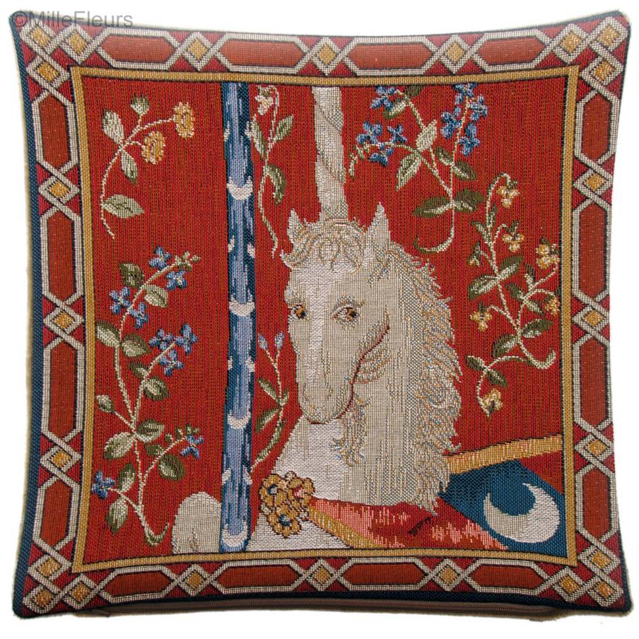 Eenhoorn Sierkussens Serie van de Eenhoorn - Mille Fleurs Tapestries