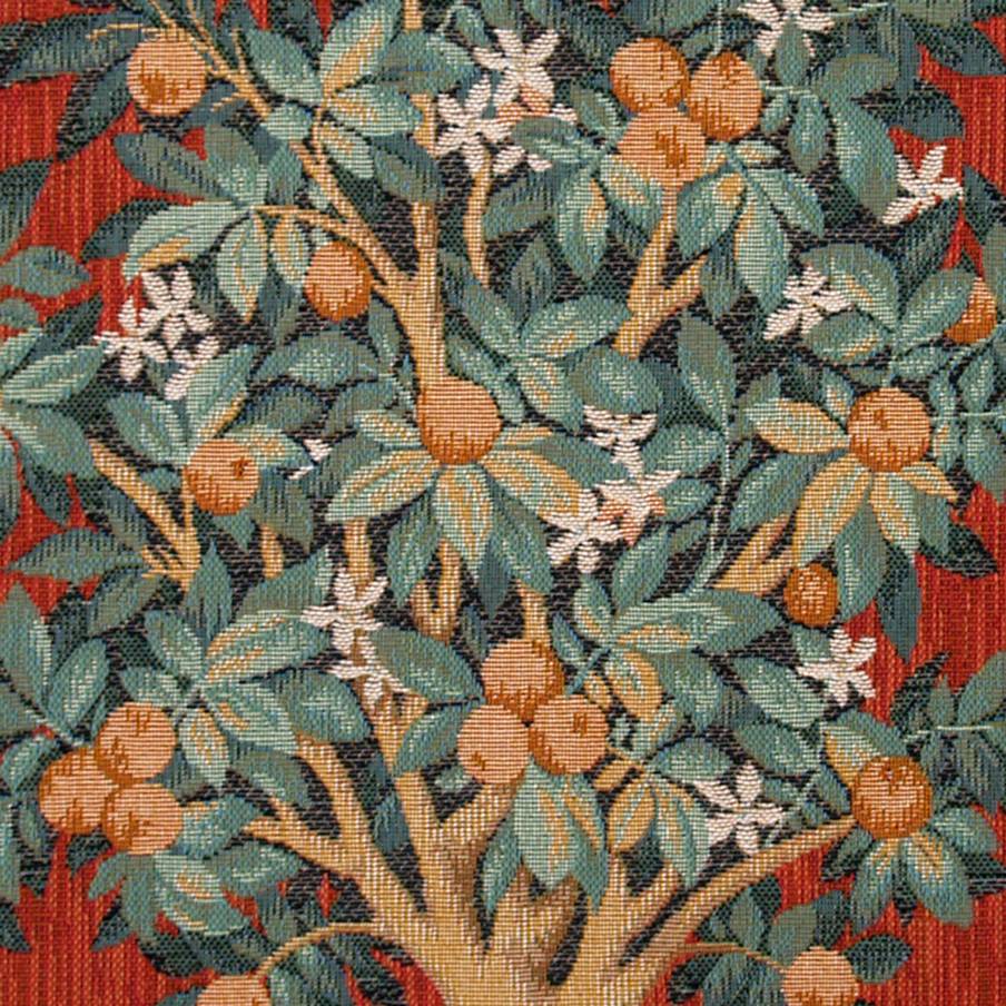 Sinaasappelboom Kussenslopen Serie van de Eenhoorn - Mille Fleurs Tapestries