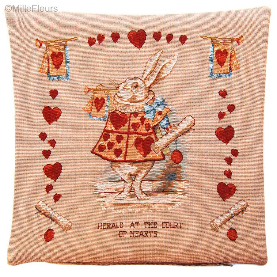 Heart Rabbit Tapestry cushions Alice in Wonderland - Mille Fleurs Tapestries
