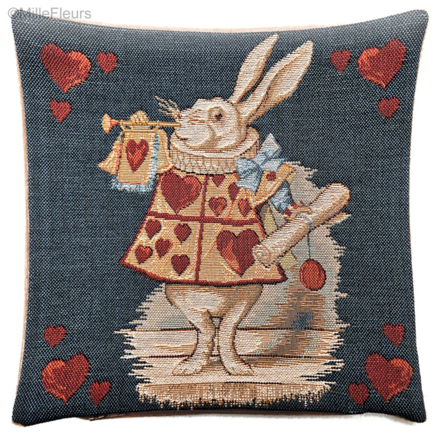 Lapin de Coeur Housses de coussin Alice au Pays des Merveilles - Mille Fleurs Tapestries
