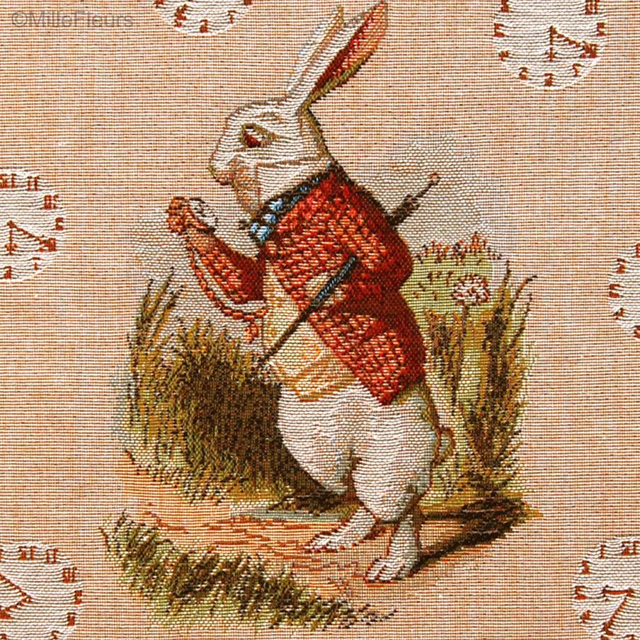 Het Late Konijn Kussenslopen Alice in Wonderland - Mille Fleurs Tapestries
