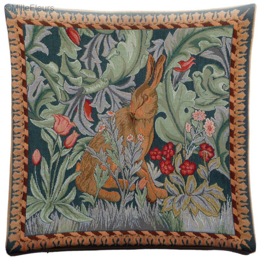 Liebre (William Morris) Fundas de cojín William Morris & Co - Mille Fleurs Tapestries