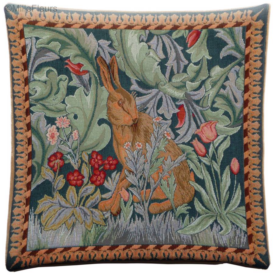Liebre (William Morris) Fundas de cojín William Morris & Co - Mille Fleurs Tapestries