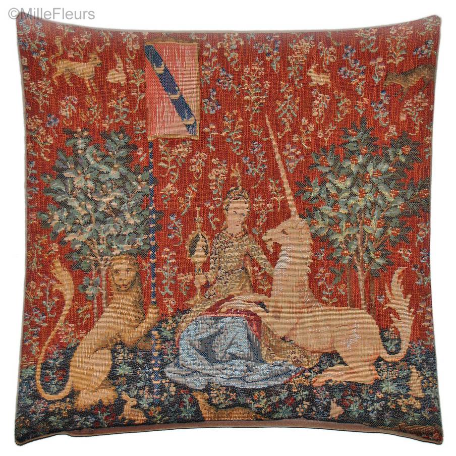 The Sight Tapestry cushions Unicorn series - Mille Fleurs Tapestries