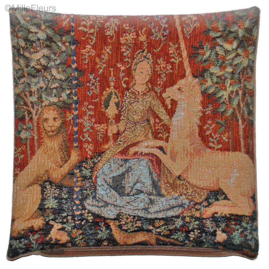 Vista Fundas de cojín Serie del Unicornio - Mille Fleurs Tapestries