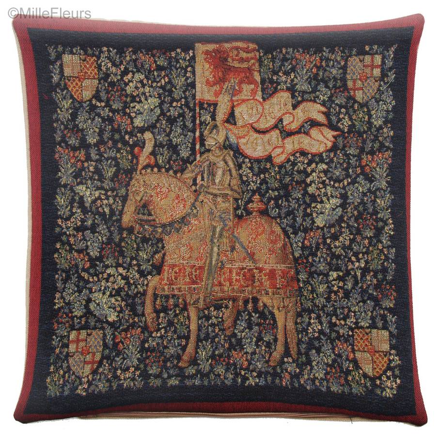 Knight Tapestry cushions Medieval - Mille Fleurs Tapestries