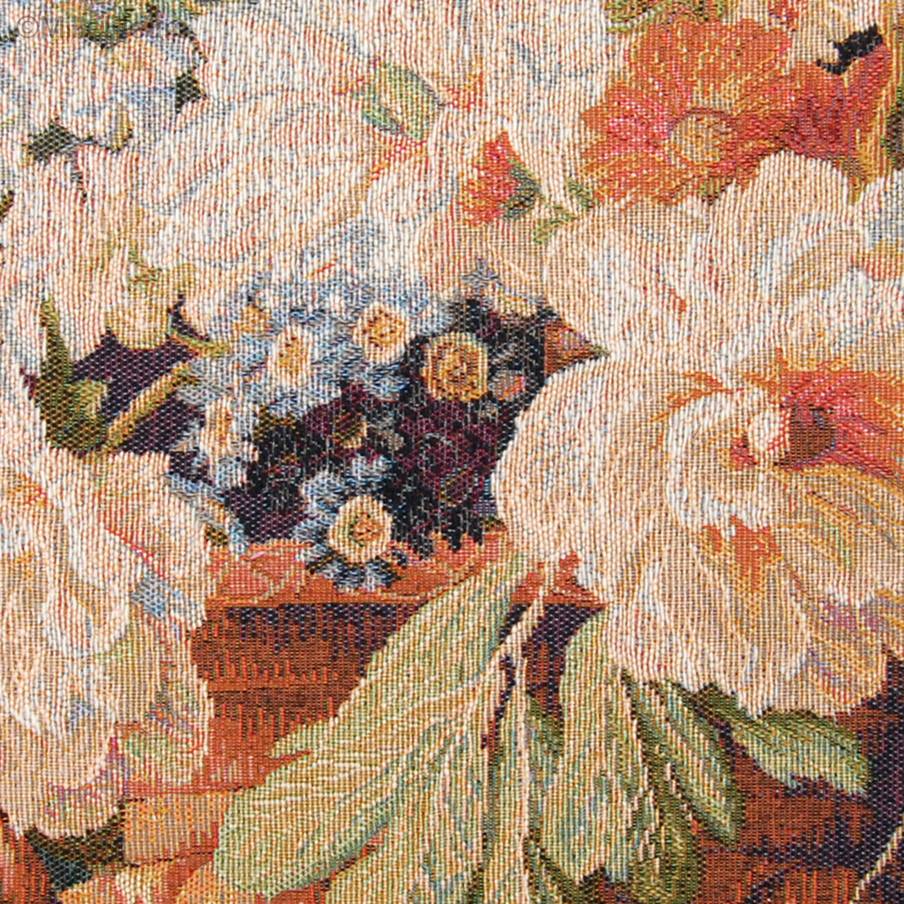 Vase and Peonies Tapestry cushions Classic Flowers - Mille Fleurs Tapestries