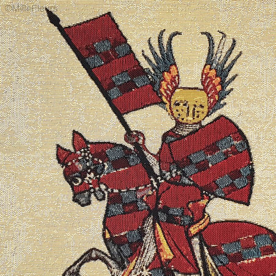 Walther von Metze Fundas de cojín Codex Manesse - Mille Fleurs Tapestries