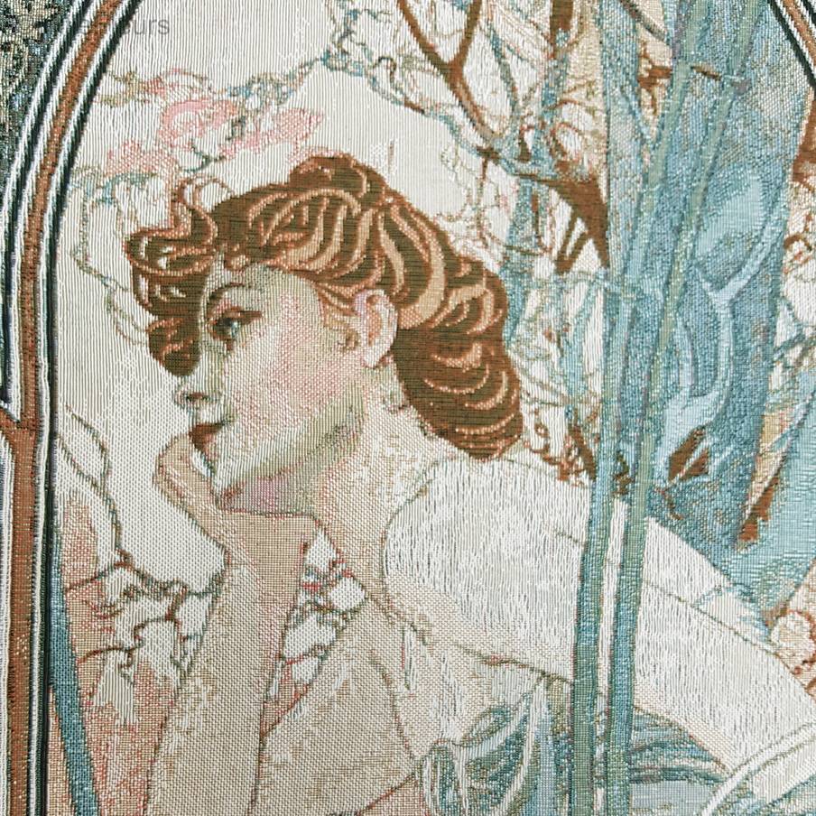 Sueños de la Tarde (Mucha) Tapices de pared Alfons Mucha - Mille Fleurs Tapestries
