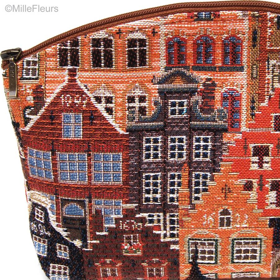 Façades de Bruges Sacs de Maquillage Bruges - Mille Fleurs Tapestries
