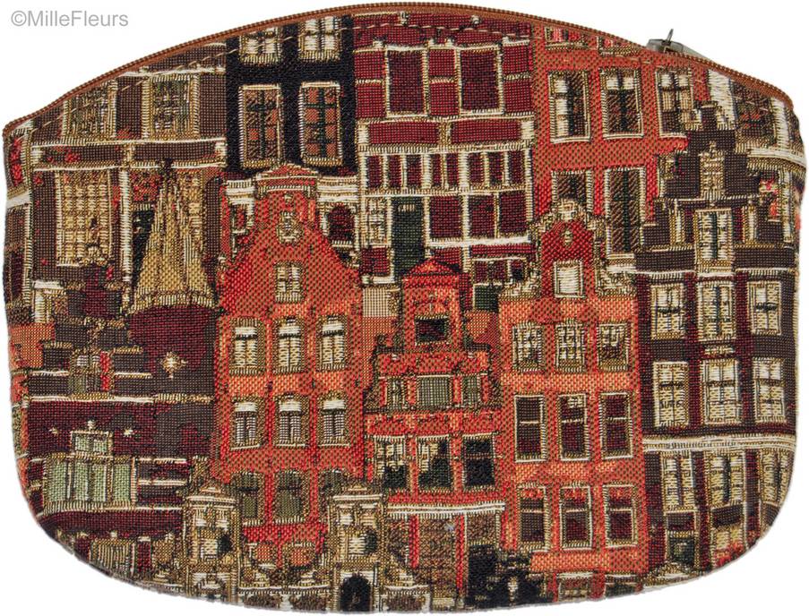 Flemish Houses Make-up Bags Bruges - Mille Fleurs Tapestries