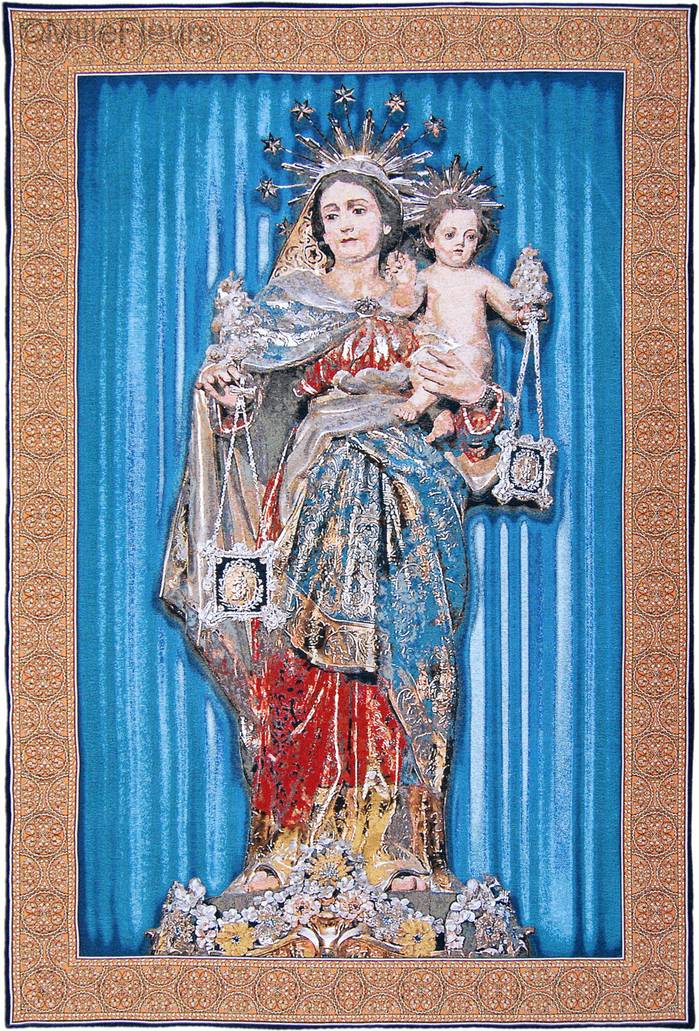 Santa María en el Monte Carmelo Tapices de pared Religiosos - Mille Fleurs Tapestries