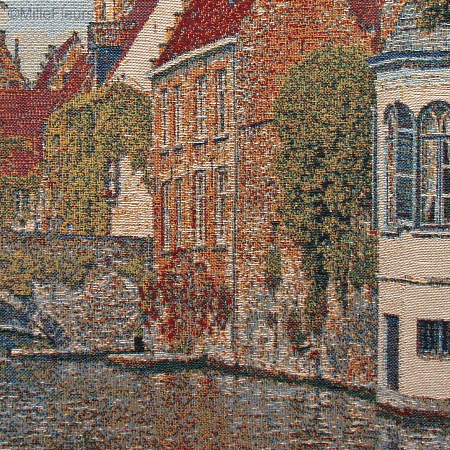 Groenerei te Brugge Kussenslopen Belgische Historische Steden - Mille Fleurs Tapestries
