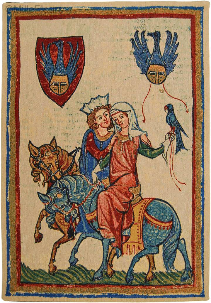 Wernher von Teufen Tapices de pared Codex Manesse - Mille Fleurs Tapestries