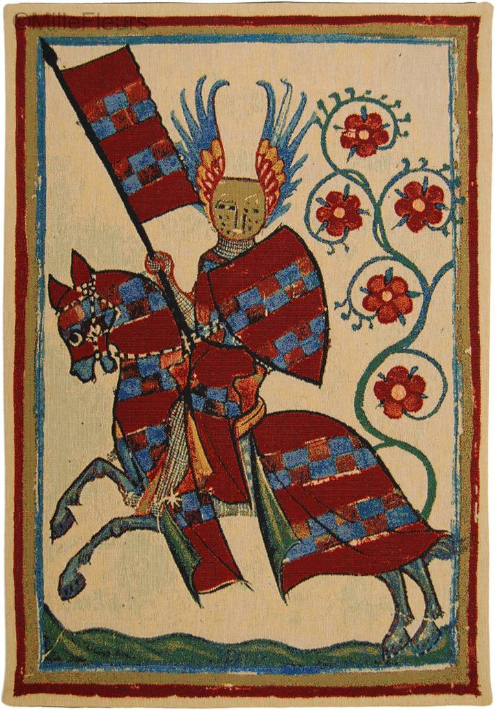 Walther von Metze Tapices de pared Codex Manesse - Mille Fleurs Tapestries
