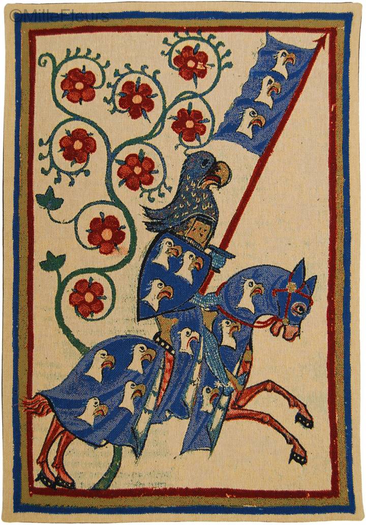 Hartmann von Aue Tapices de pared Codex Manesse - Mille Fleurs Tapestries