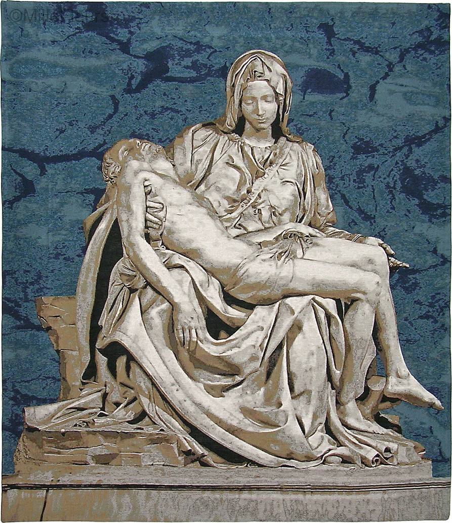 Pieta de Michelangelo Tapices de pared Religiosos - Mille Fleurs Tapestries