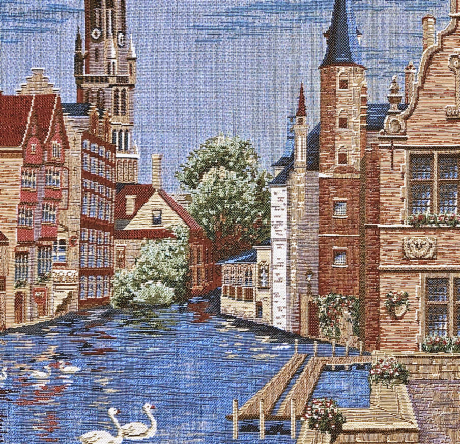 Rozenhoedkaai à Bruges Tapisseries murales Bruges et la Flandre - Mille Fleurs Tapestries