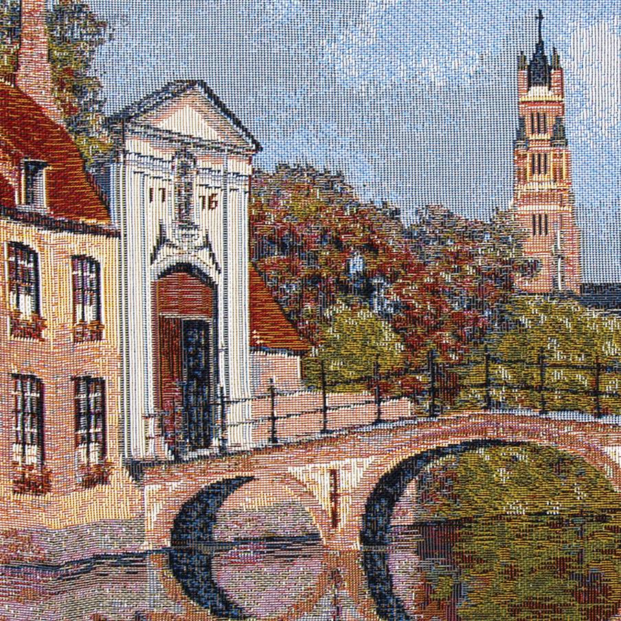 Beaterio de Brujas Fundas de cojín Ciudades Históricas Belgas - Mille Fleurs Tapestries