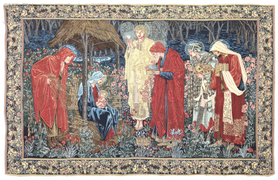 L'Adoration des Mages (Edward Burne-Jones) Tapisseries murales Religieux - Mille Fleurs Tapestries