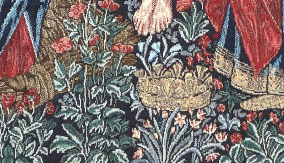 Aanbidding door de Koningen (Edward Burne-Jones) Wandtapijten Religieus - Mille Fleurs Tapestries