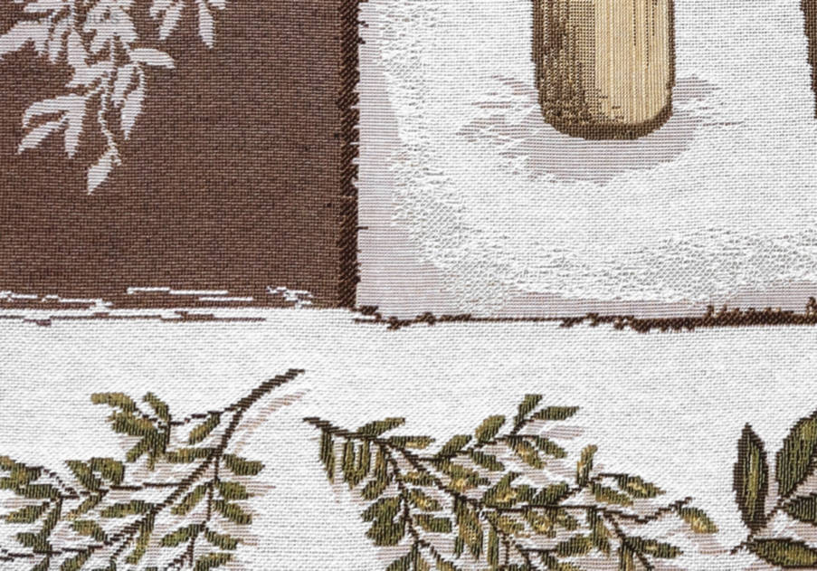 Trois Pots de Terrasse Housses de coussin Fleurs contemporain - Mille Fleurs Tapestries