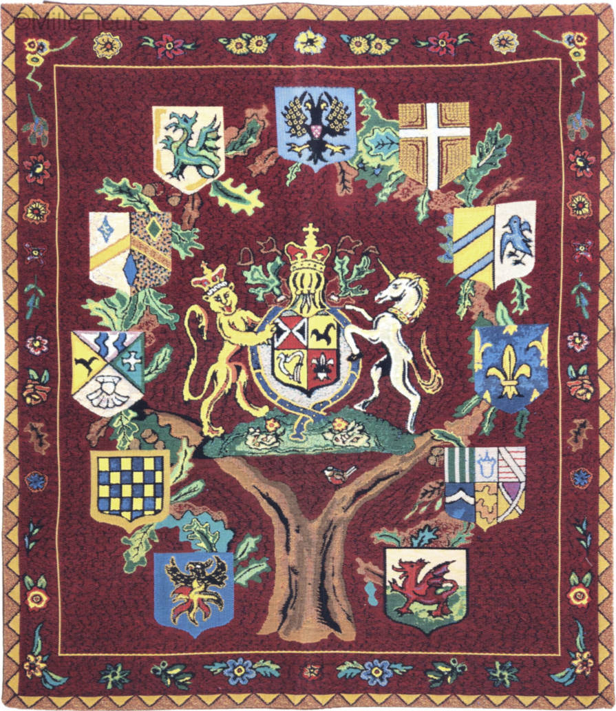 Royal Crest Wall tapestries Empire and Neoclassical - Mille Fleurs Tapestries