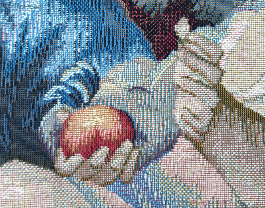 Saint Joseph Embracing the Infant Christ Wall tapestries Religious - Mille Fleurs Tapestries