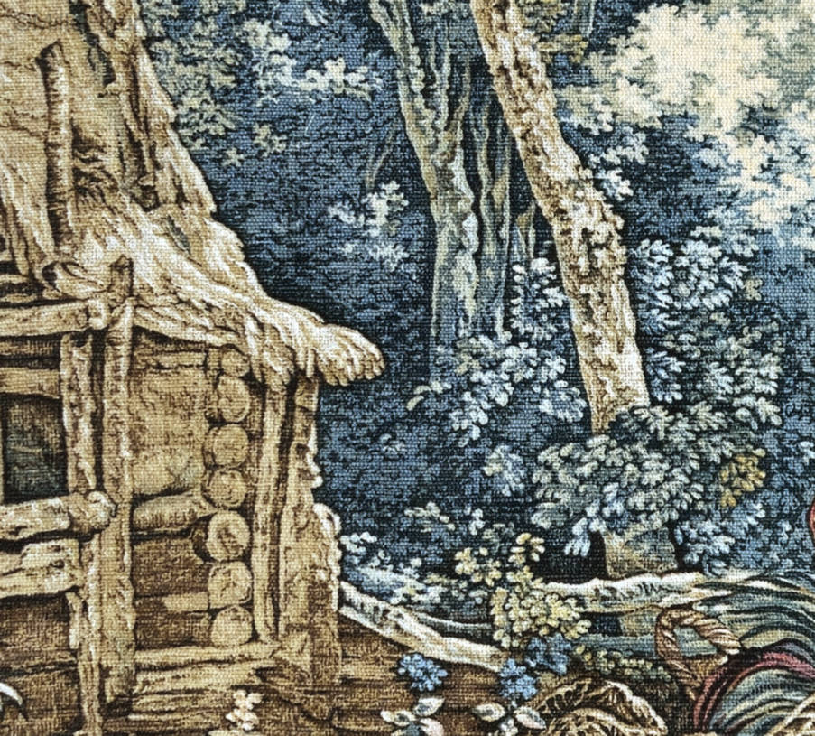 De Vogelhandelaars Wandtapijten Romantisch en Pastoraal - Mille Fleurs Tapestries