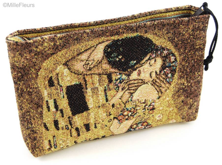 Le Baiser (Klimt) Sacs de Maquillage Pochettes Zippées - Mille Fleurs Tapestries