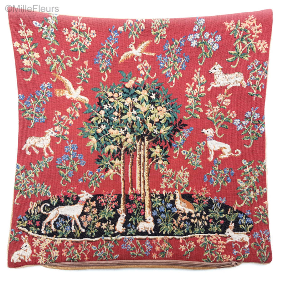 Orange Tree Tapestry cushions Unicorn series - Mille Fleurs Tapestries
