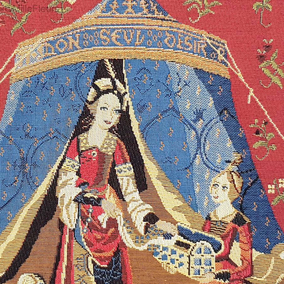 Deseo Fundas de cojín Serie del Unicornio - Mille Fleurs Tapestries