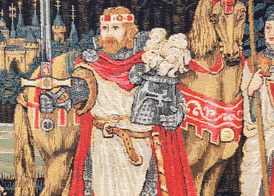 Koning Arthur Sierkussens Middeleeuws - Mille Fleurs Tapestries