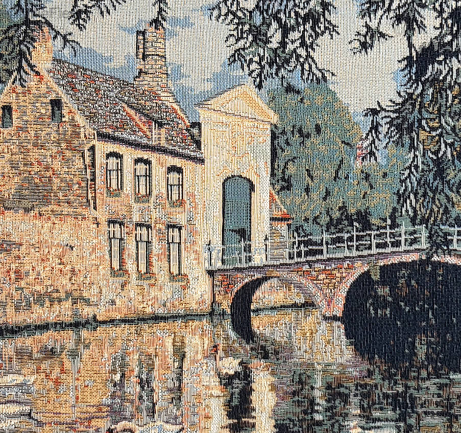 Béguinage de Bruges Housses de coussin Villes Historiques Belges - Mille Fleurs Tapestries