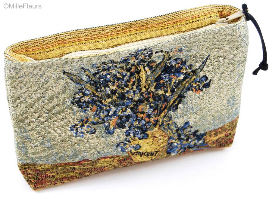 Irissen (Van Gogh) Make-up Tasjes Ritszakjes - Mille Fleurs Tapestries