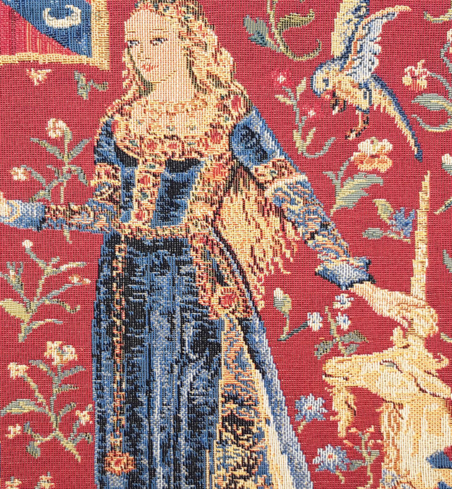 The Touch Tapestry cushions Unicorn series - Mille Fleurs Tapestries