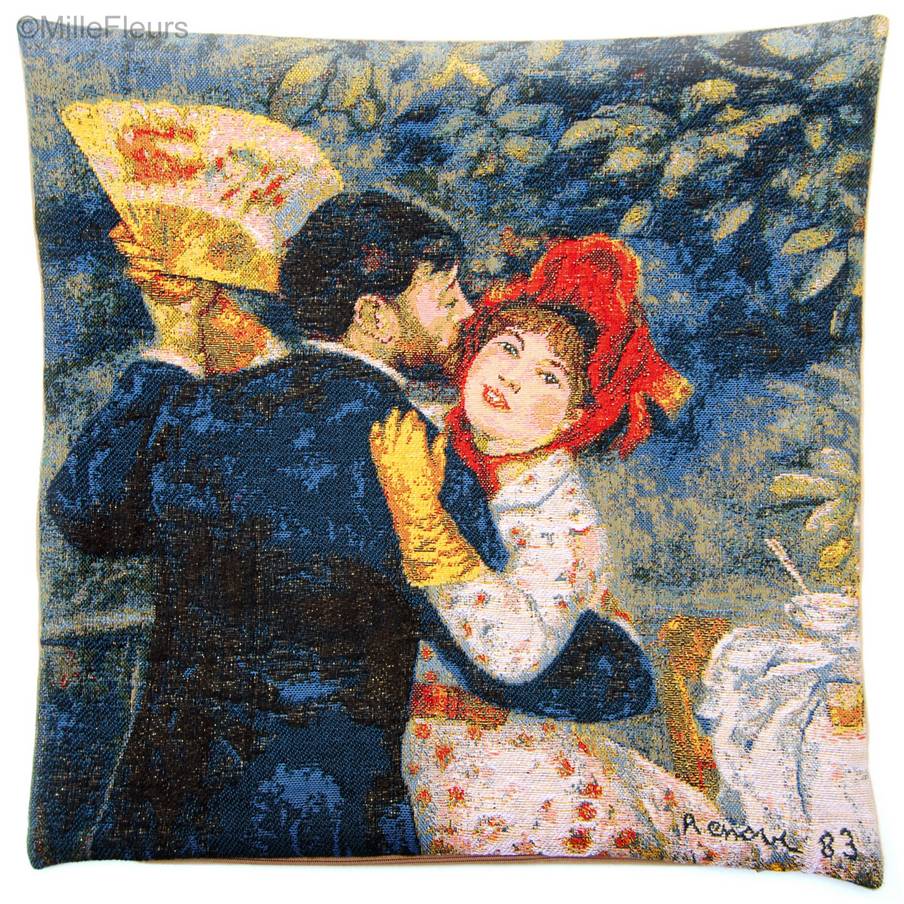Baile en el Campo (Renoir) Fundas de cojín Obras Maestras - Mille Fleurs Tapestries