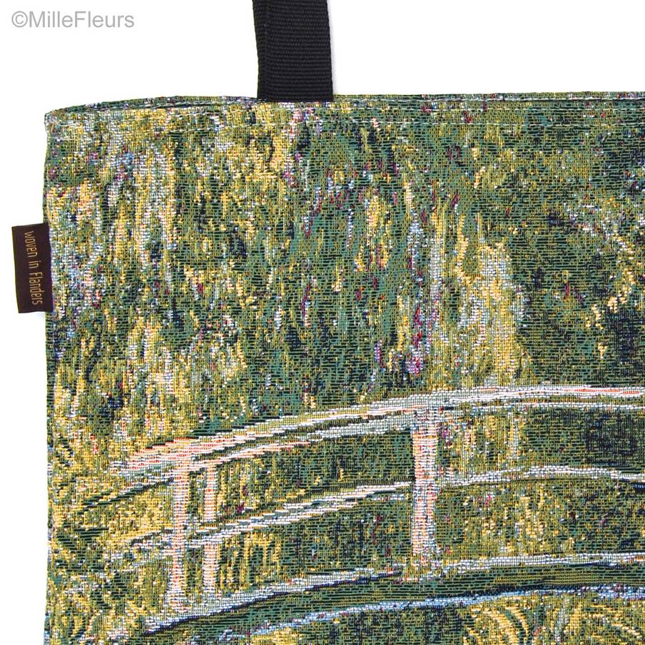 Japanese Bridge (Monet) Tote Bags Masterpieces - Mille Fleurs Tapestries