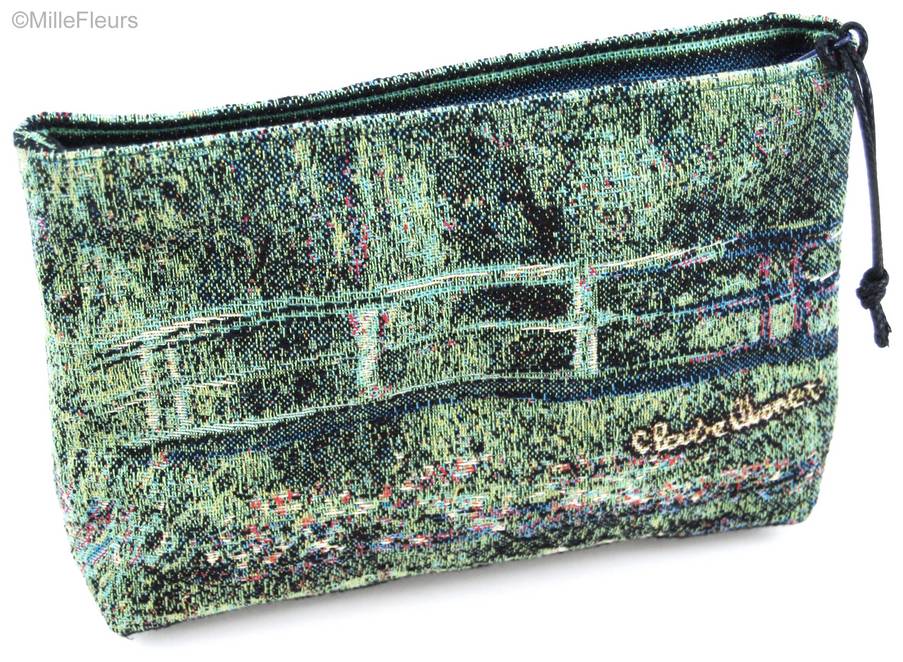 Puente Japonés (Monet) Bolsas de Maquillaje Estuches con Cremallera - Mille Fleurs Tapestries