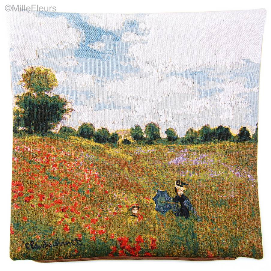 Champ de Coquelicots (Monet) Housses de coussin Claude Monet - Mille Fleurs Tapestries