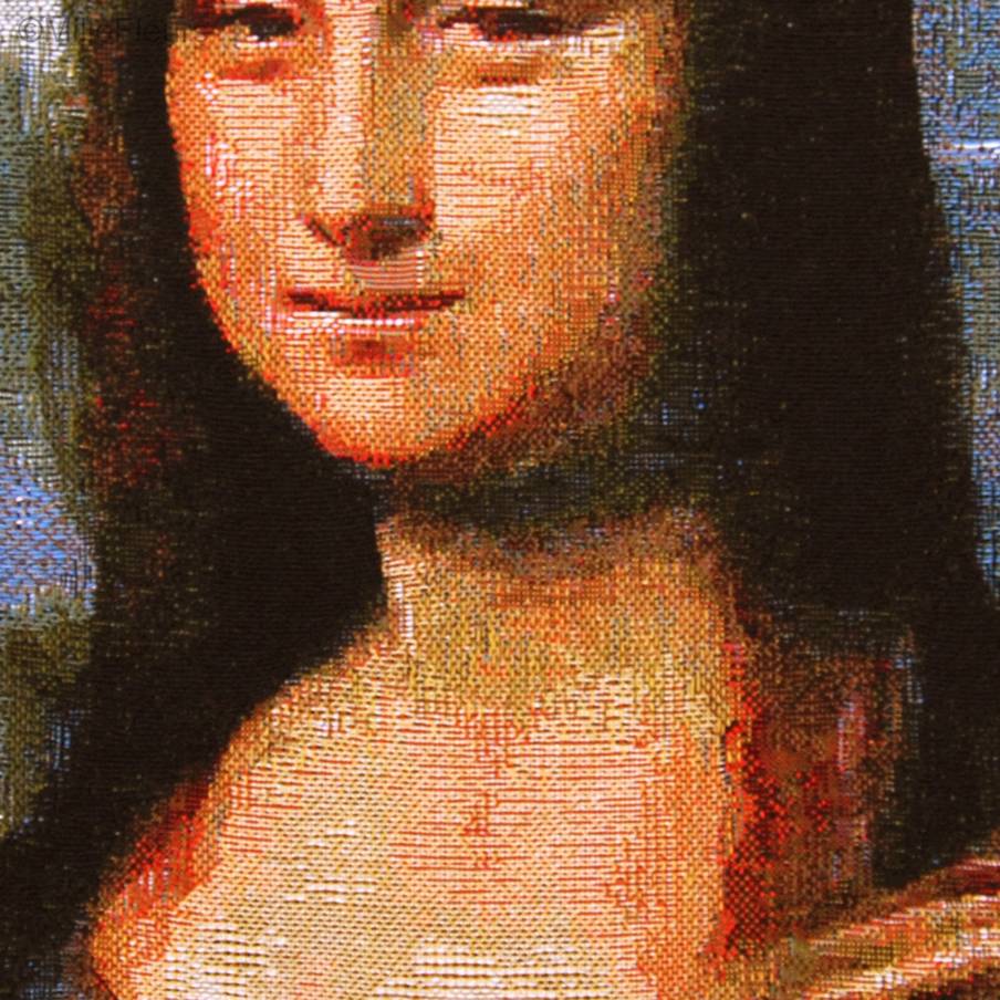 Mona Lisa (Leonardo Da Vinci) Fundas de cojín Obras Maestras - Mille Fleurs Tapestries
