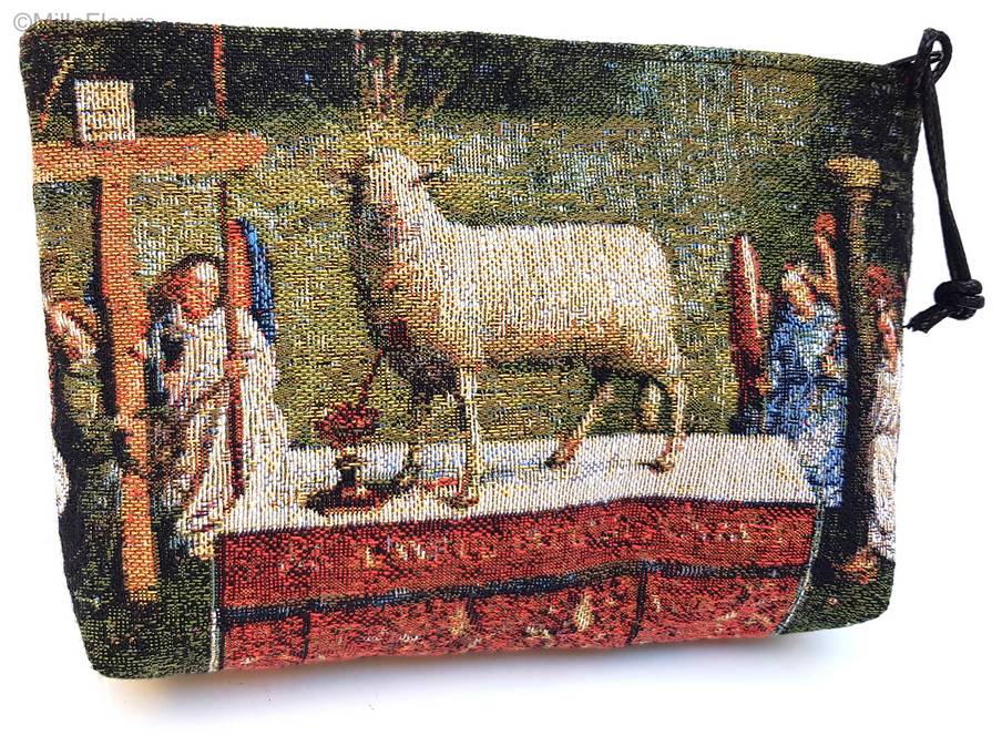 L’Adoration de l'Agneau mystique (van Eyck) Sacs de Maquillage Pochettes Zippées - Mille Fleurs Tapestries
