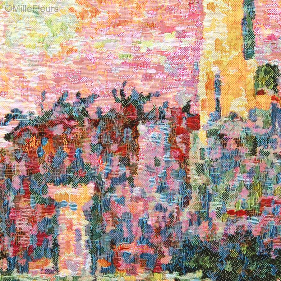 Palais des Papes (Signac) Housses de coussin Chefs-d'œuvre - Mille Fleurs Tapestries