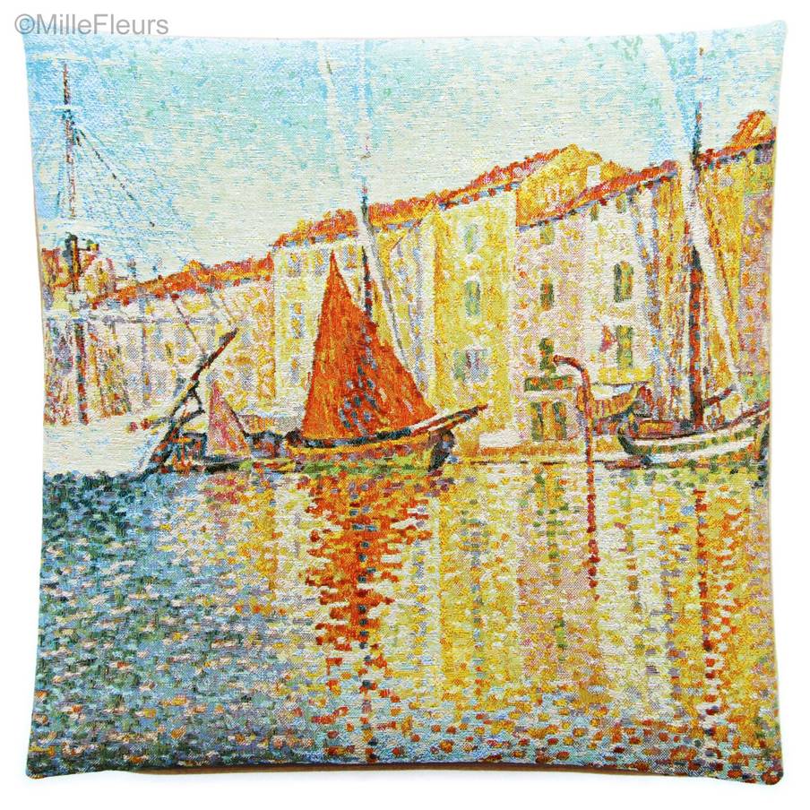 Saint-Tropez (Signac) Fundas de cojín Obras Maestras - Mille Fleurs Tapestries