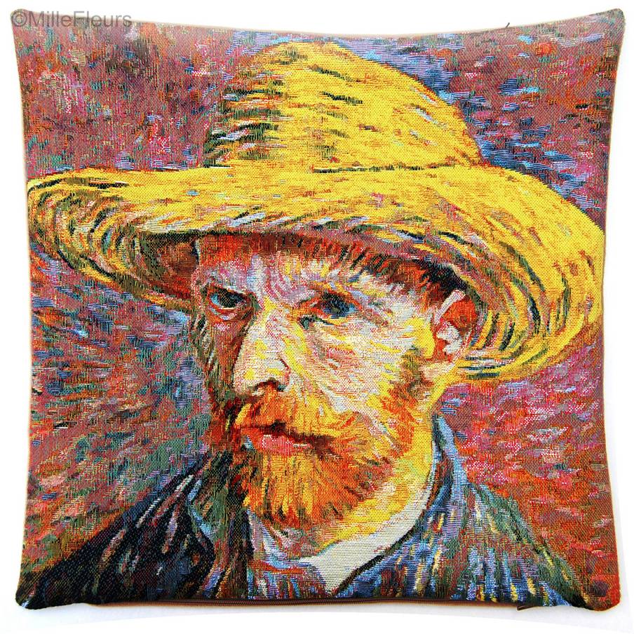 Autorretrato (Van Gogh) Fundas de cojín Vincent Van Gogh - Mille Fleurs Tapestries