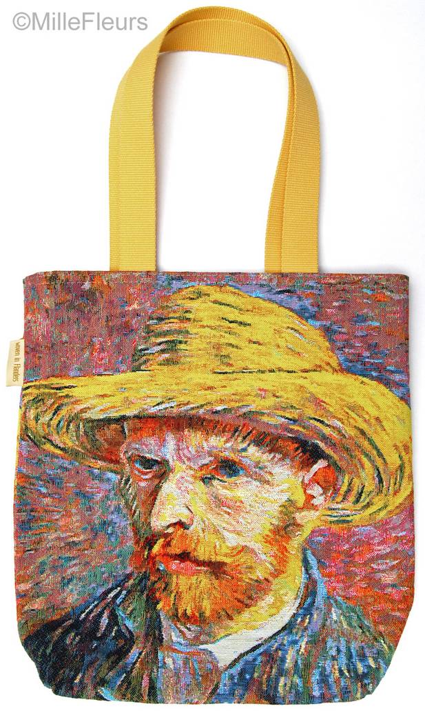 Autorretrato (Van Gogh) Bolsas de Compras Vincent Van Gogh - Mille Fleurs Tapestries