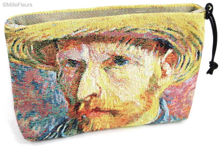 Autorretrato (Van Gogh) Bolsas de Maquillaje Estuches con Cremallera - Mille Fleurs Tapestries