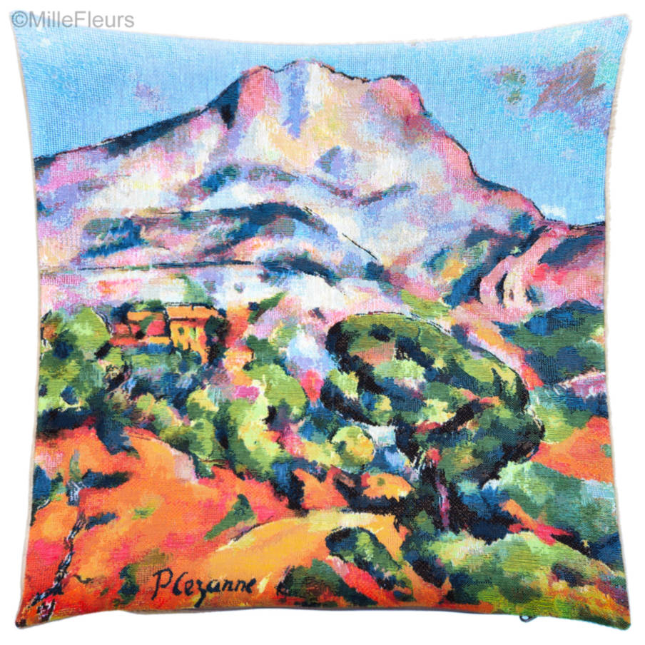 Montañas de Sainte-Victoire (Cézanne) Fundas de cojín Obras Maestras - Mille Fleurs Tapestries