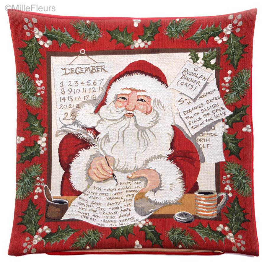 Lettres du Père Noël Housses de coussin Noël & Hiver - Mille Fleurs Tapestries