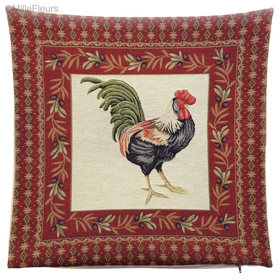 Rooster Tapestry cushions Birds - Mille Fleurs Tapestries